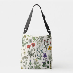 Wildflowers collage crossbody bag