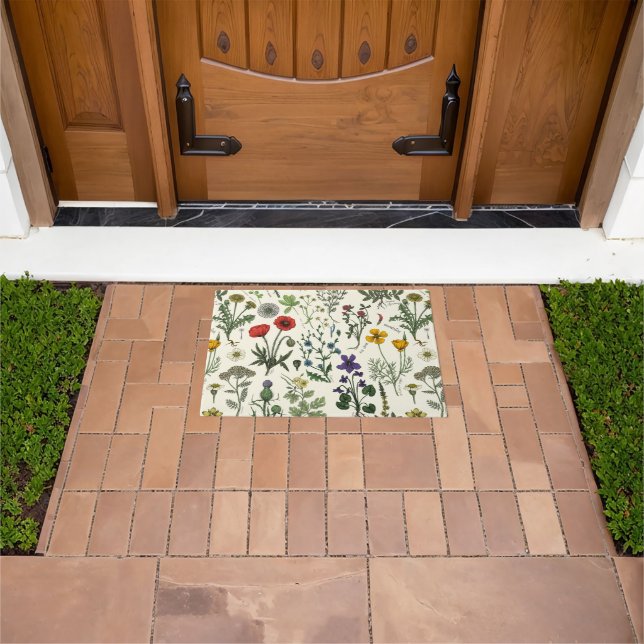 Wildflowers collage doormat (Outdoor)