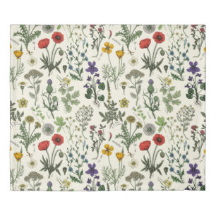 Wildflowers collage duvet cover