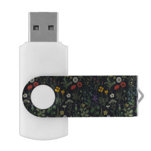 Wildflowers collage flash drive