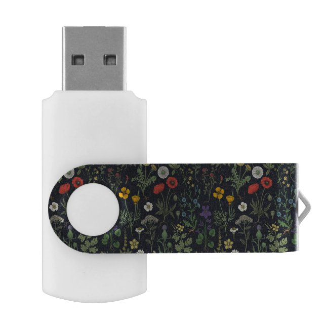 Wildflowers collage flash drive (Opened)