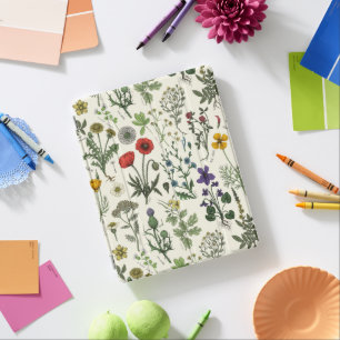 Wildflowers collage iPad smart cover