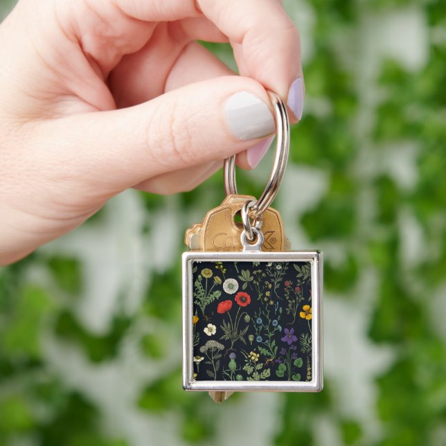 Wildflowers collage keychain (Hand)