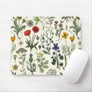 Wildflowers collage mouse pad