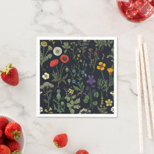 Wildflowers collage napkins