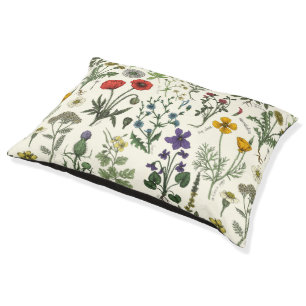 Wildflowers collage pet bed