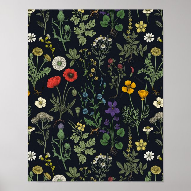 Wildflowers collage poster (Front)