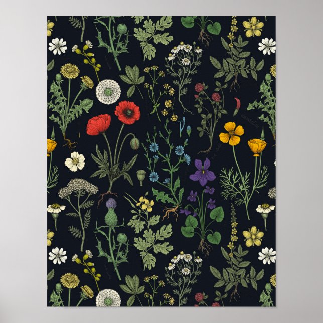 Wildflowers collage poster (Front)