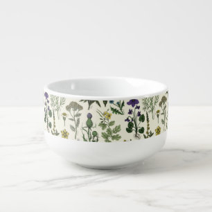 Wildflowers collage soup mug
