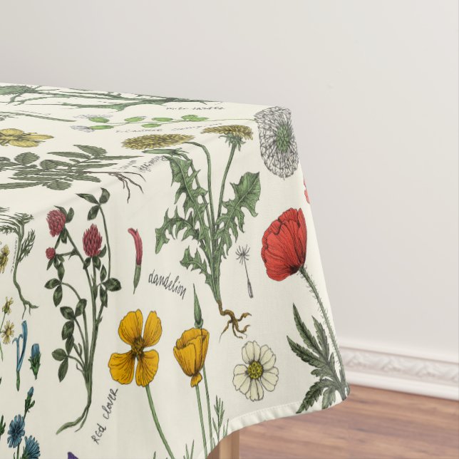 Wildflowers collage tablecloth (In Situ)