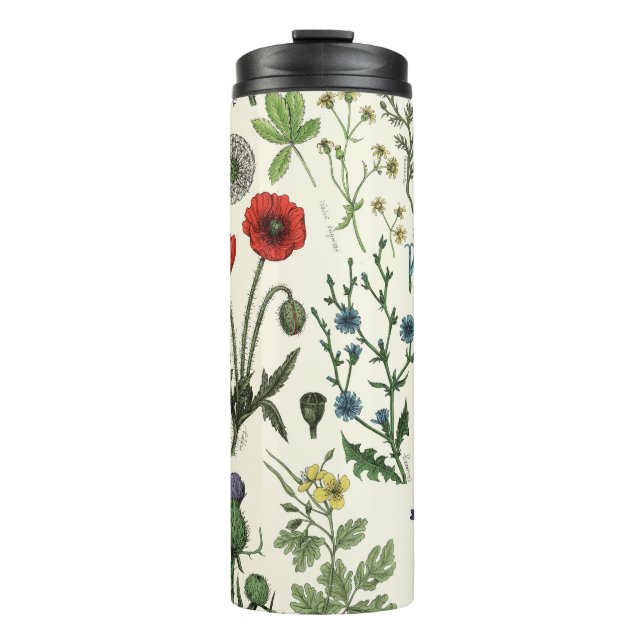 Wildflowers collage thermal tumbler (Front)