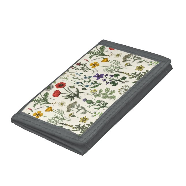 Wildflowers collage trifold wallet (Bottom)