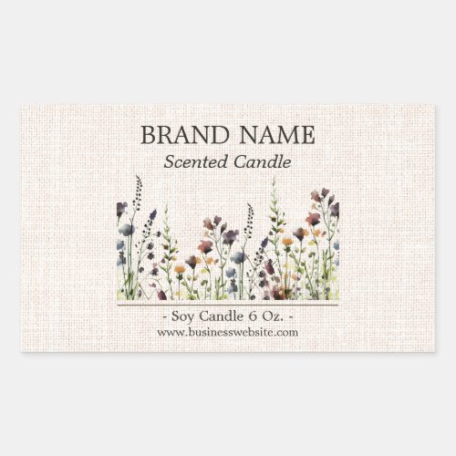 Wildflowers Color Boho Product Label 