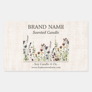 Wildflowers Color Boho Product Label