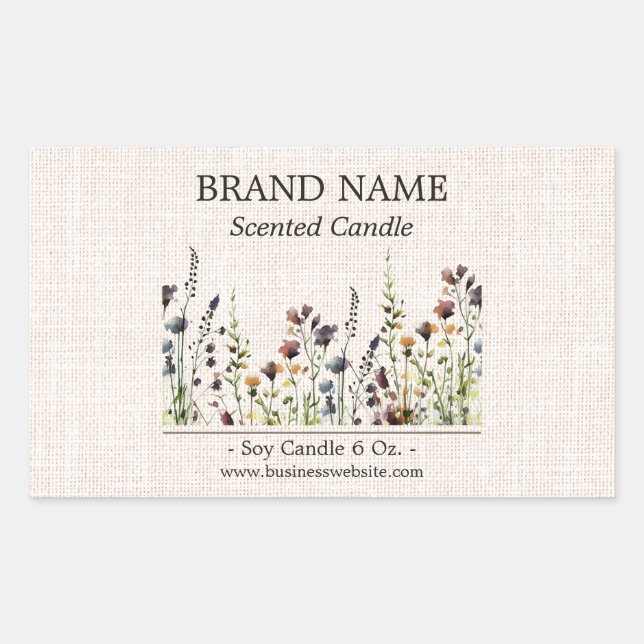 Wildflowers Color Boho Product Label  (Front)