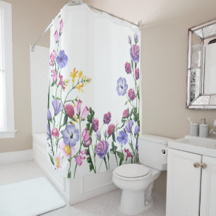 Wildflowers Colorful Cheerful Garden Flowers Shower Curtain