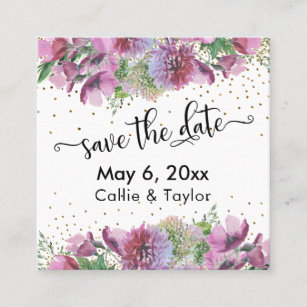 Wildflowers Confetti Save the Date Details Insert