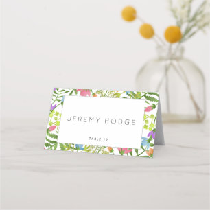Wildflowers Country Botanical Wedding  Place Card