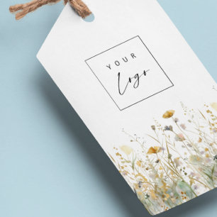 Wildflowers Custom Logo Color Hang Tags W/String