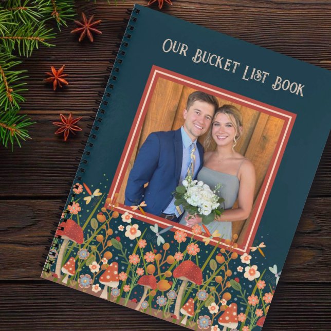 Wildflowers Custom Photo Name Date Bucket List   Notebook (Creator Uploaded)