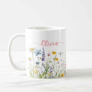 Wildflowers Custom script name Coffee Mug
