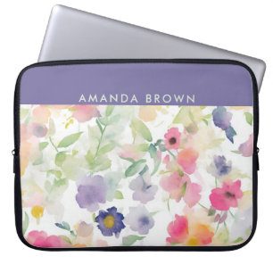 Wildflowers Cute Trendy Chic Stylish Laptop Sleeve