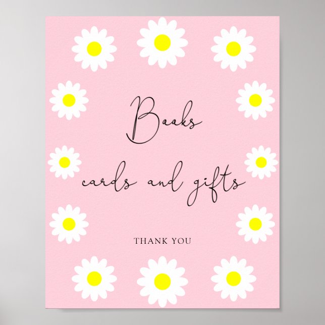 Wildflowers Daisies - books cards and gifts Poster (Front)