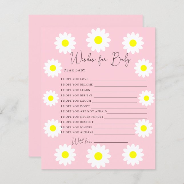 Wildflowers Daisies - Wishes for baby (Front/Back)