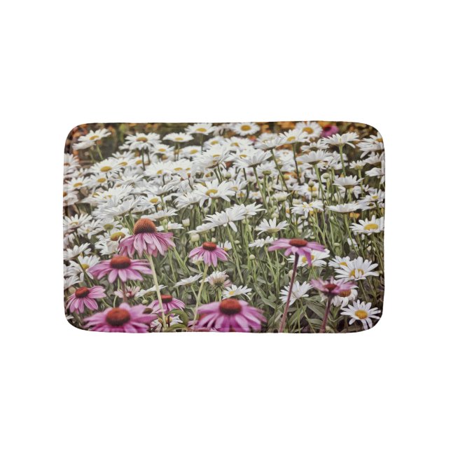 Wildflowers Daisy Flower Bathmat Rug (Front)
