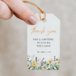 Wildflowers Daisy Lavender Thank You Bridal Shower Gift Tags<br><div class="desc">Watercolor wild flowers, daisies and lavender leaves in soft watercolor palette of ivory, lavender, green orange and yellow adorn this romantic and elegant Bridal Shower or baby shower THANK YOU FAVOR TAG. Add these gift tags to your favors to add a personal touch to your Bridal Shower or Couple Shower....</div>