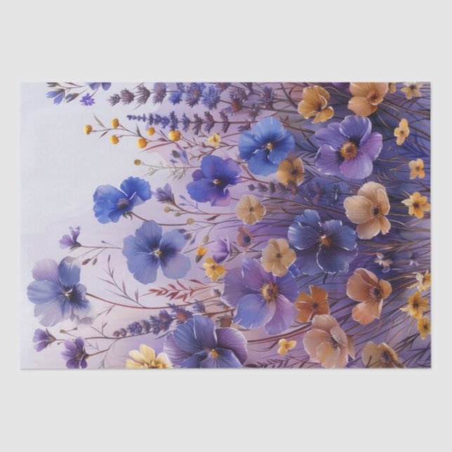Wildflowers Decoupage Tissue Paper (Front)
