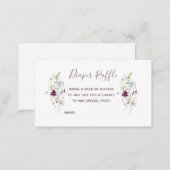 WildFlowers Diaper Raffle Card, Enclosure Card (Front/Back)