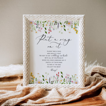 Wildflowers dont say bride bridal shower poster