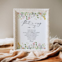 Wildflowers dont say bride bridal shower poster