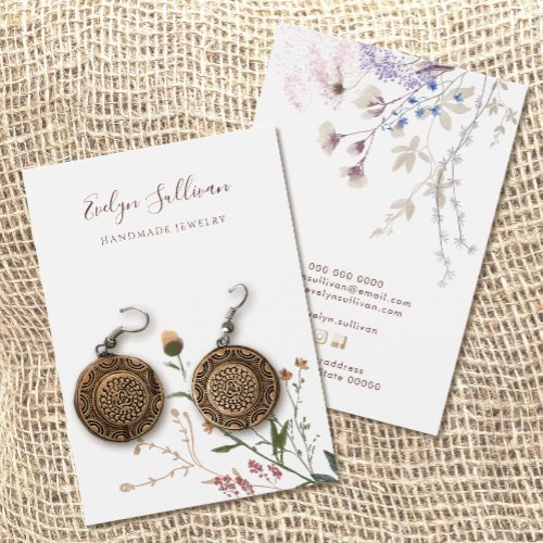 Wildflowers earring display card