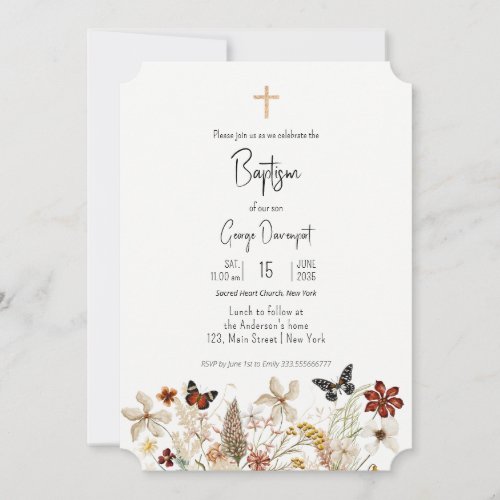 Wildflowers Elegant Baptism Religious event