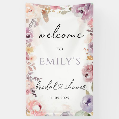 Wildflowers elegant bridal shower  banner
