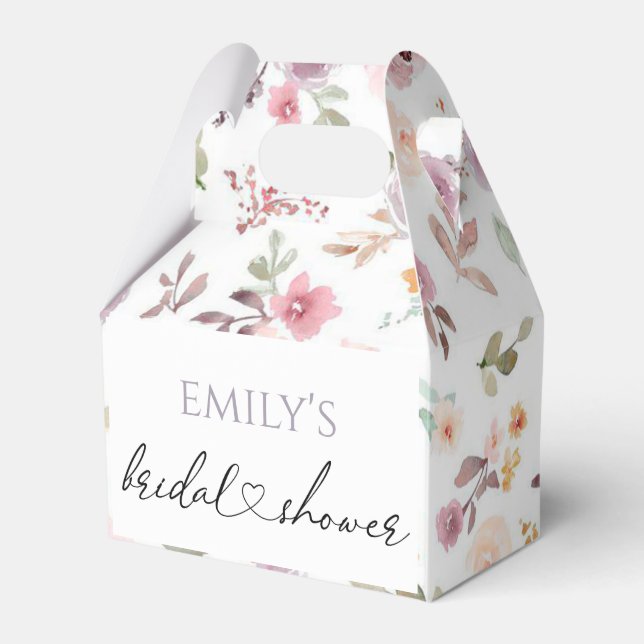 Wildflowers Elegant bridal shower Favor Boxes (Front Side)
