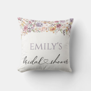 Wildflowers Elegant bridal shower Throw Pillow