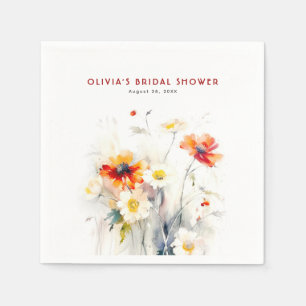 Wildflowers Elegant Minimalist Napkins