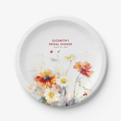 Wildflowers Elegant Paper Plates