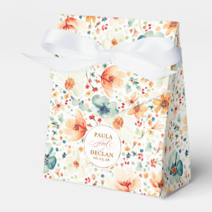 Wildflowers Elegant Romantic Boho Floral Wedding Favor Boxes