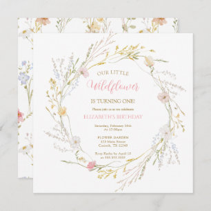 Wildflowers elegant Spring First Birthday