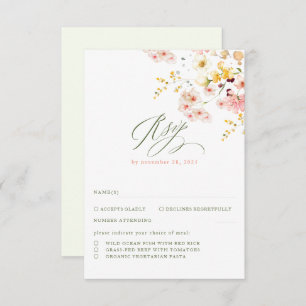 Wildflowers Elegant Wedding RSVP