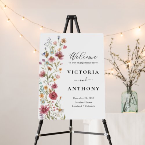 Wildflowers Engagement Party Foam Boards