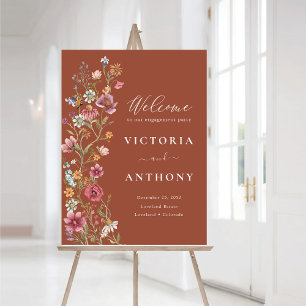 Wildflowers Engagement Party Foam Boards