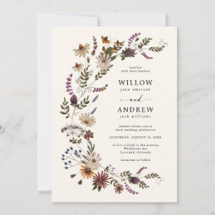 Wildflowers Fall Wedding Invitation