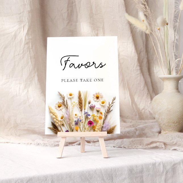 Wildflowers Favors Please Take One Poster (Creator Uploaded)