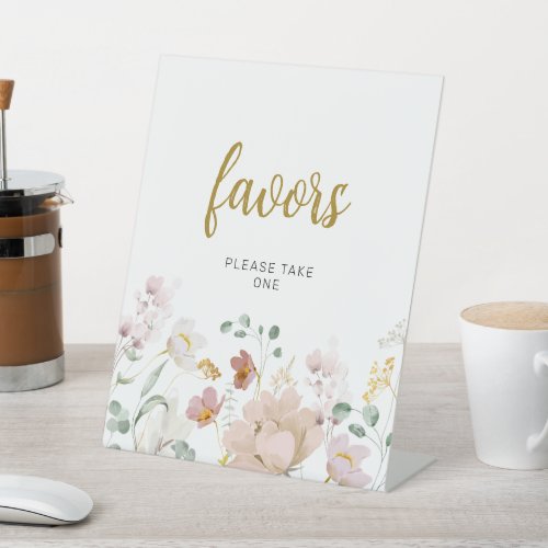 Wildflowers Favors Sign