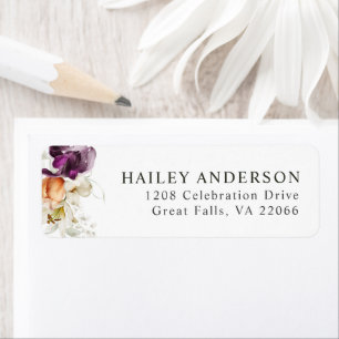 Wildflowers Feminine Watercolor Floral Label